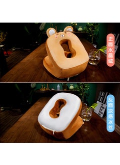 Cat Ice Silk nap pillow Four Seasons soft sleeping pillow student office pillow lunch break hand pillow pillow Crystal-Brown Bear
