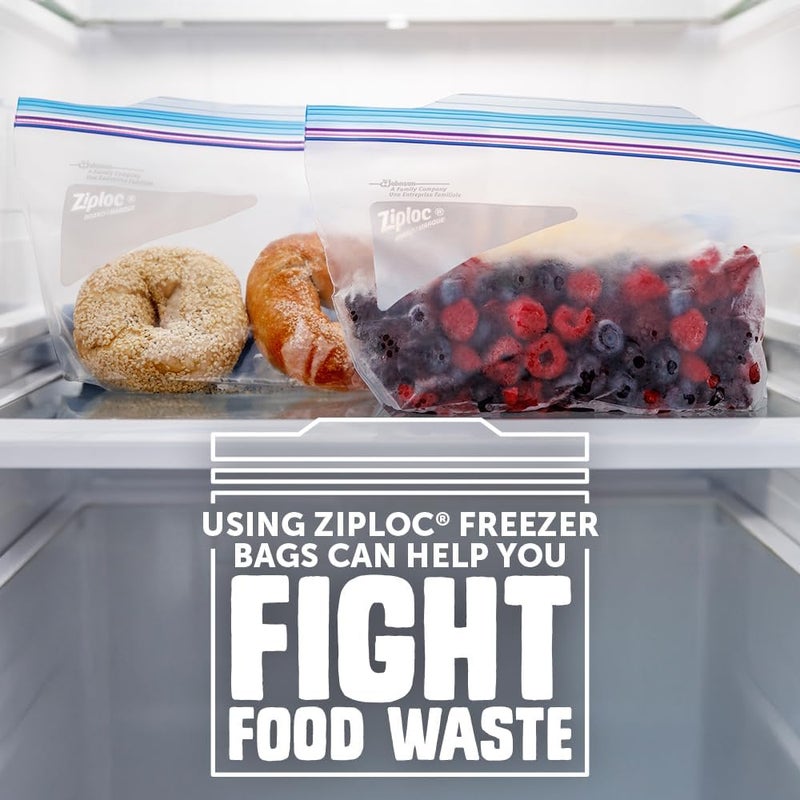 Ziploc Half Gallon Food Storage Freezer Bags Easy Open and Close 40 Bags Total - Image 5