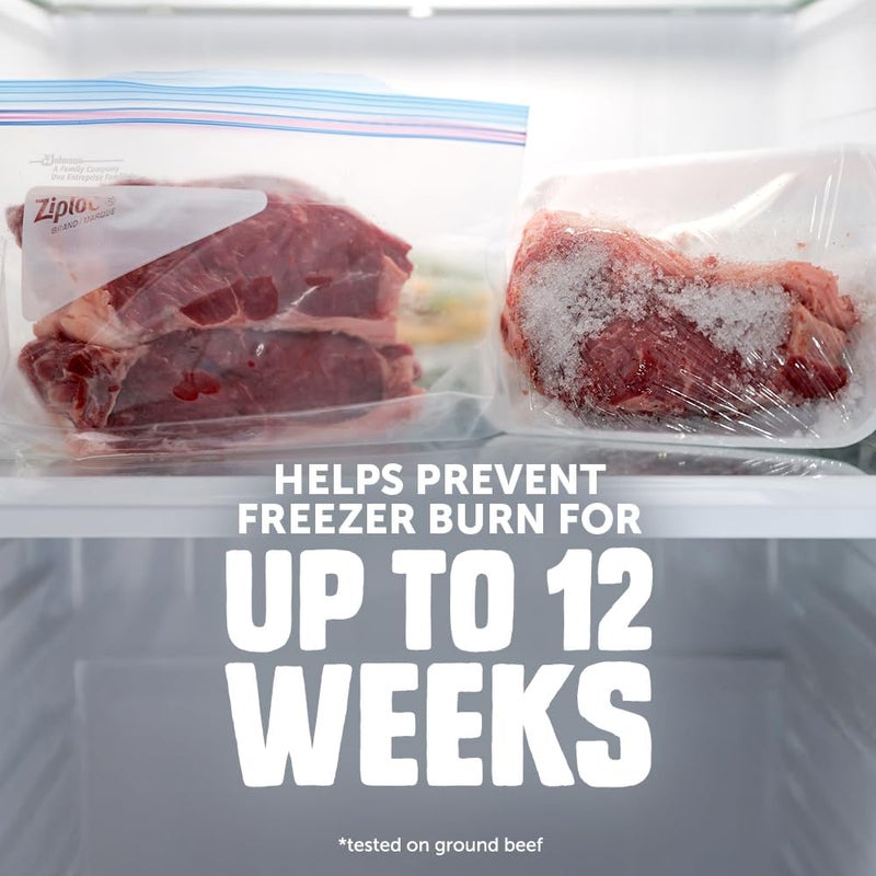 Ziploc Half Gallon Food Storage Freezer Bags Easy Open and Close 40 Bags Total - Image 2
