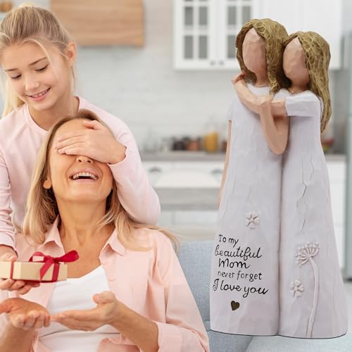 AcowSpt Mom Birthday Gifts from Daughter, Birthday Gift for Mom from Daughter, Valentines Day Gifts for Moms, Sculpted Hand-Painted Figurine - Image 5