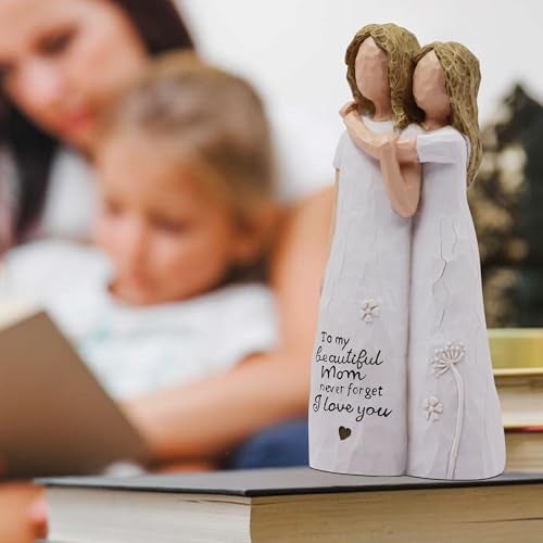 AcowSpt Mom Birthday Gifts from Daughter, Birthday Gift for Mom from Daughter, Valentines Day Gifts for Moms, Sculpted Hand-Painted Figurine - Image 3