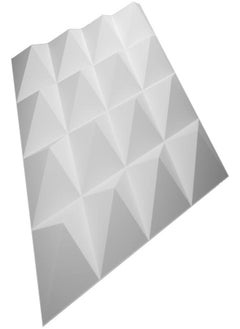 Black 12Pcs Decorative 3D Wall Panels in Diamond Design 3D Wall Panel Diamond for Interior Wall Décor PVC Wall Panels for Living Room Lobby Bedroom Hotel Office White 50 * 50cm  - Image 3