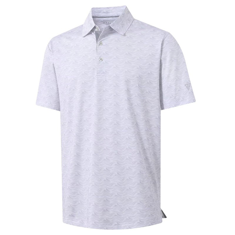 M MAELREG Golf Shirts for Men Dry Fit Print Patterns Performance Moisture Wicking Mens Polo Shirts Short Sleeve - Image 1