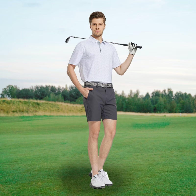 M MAELREG Golf Shirts for Men Dry Fit Print Patterns Performance Moisture Wicking Mens Polo Shirts Short Sleeve - Image 2