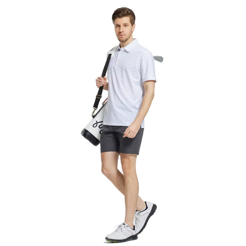 M MAELREG Golf Shirts for Men Dry Fit Print Patterns Performance Moisture Wicking Mens Polo Shirts Short Sleeve - Image 4