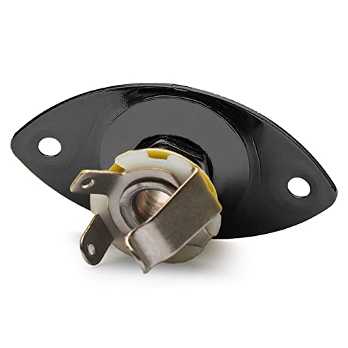 MAXCHEER 1/4" Oval Guitar Jack 6.35mm Output Input Plug Socket for Mono Electric Guitar (Black) - Image 5