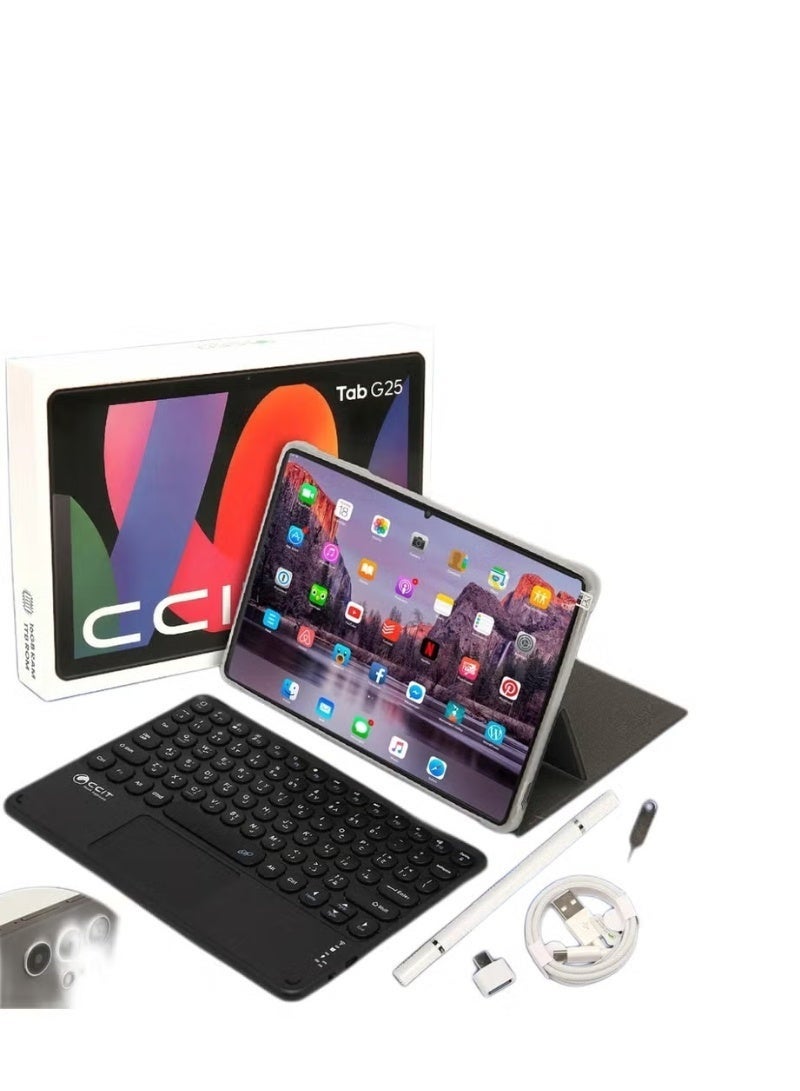 CCIT Tab G25 10.1-Inch Android Tablet with 4GB RAM 64GB Storage, Dual SIM, WiFi, Keyboard & Stylus Included – Portable Smart Tablet for Work, Study & Entertainment - Image 1
