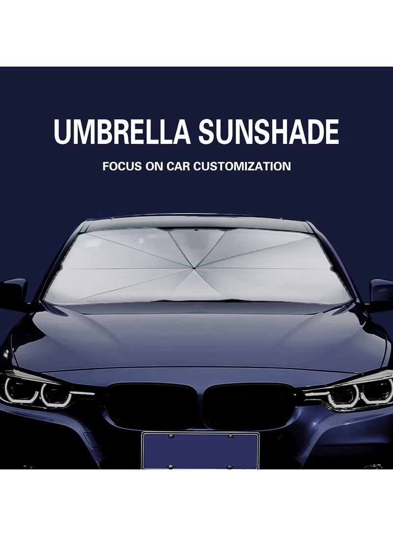 Classic Foldable Windshield Sun Shade Umbrella for Car, UV Rays Heat Sun Visor, Interior Protection - Image 5