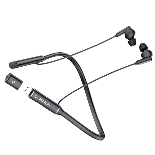 PROMISE A12 Wireless Neckband Bluetooth 5.3 Earbuds - 60H Playtime, Built-in OTG Fast Charger, Noise-Isolating Earphones for Sports/Workout,Gaming/Calls Comfortable Lightweight Headphones Technology. - Image 1