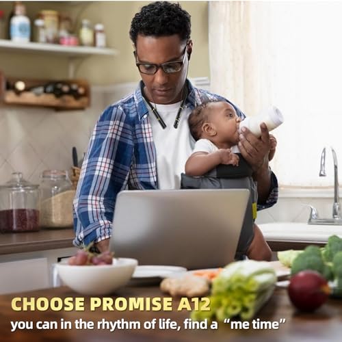 PROMISE A12 Wireless Neckband Bluetooth 5.3 Earbuds - 60H Playtime, Built-in OTG Fast Charger, Noise-Isolating Earphones for Sports/Workout,Gaming/Calls Comfortable Lightweight Headphones Technology. - Image 3