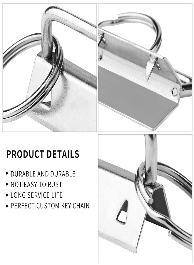 HRLORKC 50 Sets Key Fob Hardware Key Fob Keychain Wristlet with Split Ring 0.8 Inch - Image 4