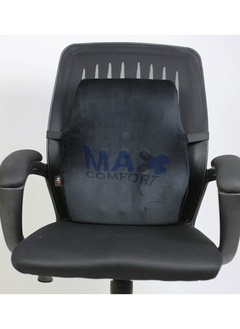Max Comfort - Medical Memory Foam Backrest - Office and Car Chair - Black - Image 1