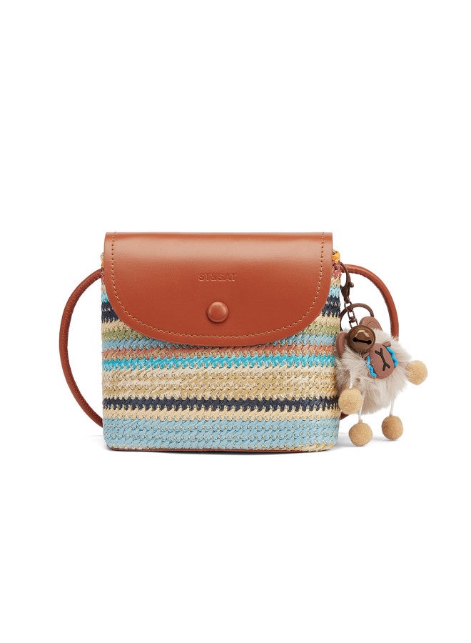 St&Sat Women's Crossbody Bag, Fashionable Colorful Shoulder Bag, Versatile Commuter Small Square Bag For Women - Image 5