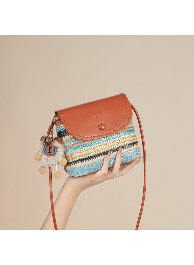 St&Sat Women's Crossbody Bag, Fashionable Colorful Shoulder Bag, Versatile Commuter Small Square Bag For Women - Image 3