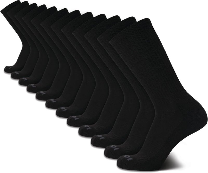 And1 Mens Crew Socks - 12 Pack Moisture Wicking Cushioned Performance Breathable Athletic Socks for Men (Sizes: 6-12.5) - Image 1