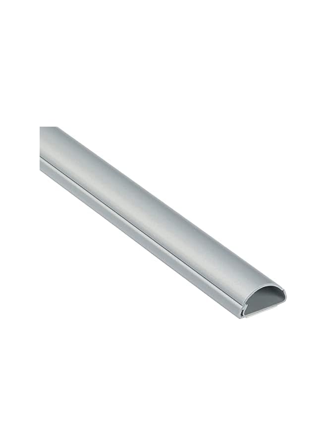 promass Electrical PVC Floor Trunking - D-Line Mini Cable Trunking Self-Adhesive Cable Covers Electrical Cable Tidy, Popular Cable Management Solution 1 metre Length (10 X 25MM Width-16mm, Grey) - Image 2