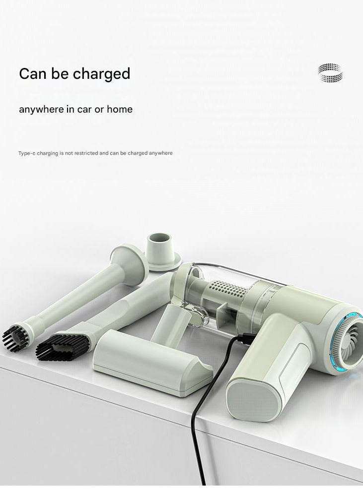 ريتش لايف يدوية لاسلكية من ريتش لايف | قوة شفط عالية ١١٠٠٠ باسكال | منفضة هواء صغيرة قابلة لإعادة الشحن ٣ في ١ | مكنسة كهربائية لاسلكية للسيارة والمنزل | متوفرة باللونين الأخضر والأزرق | موديل HD6673 - Image 2