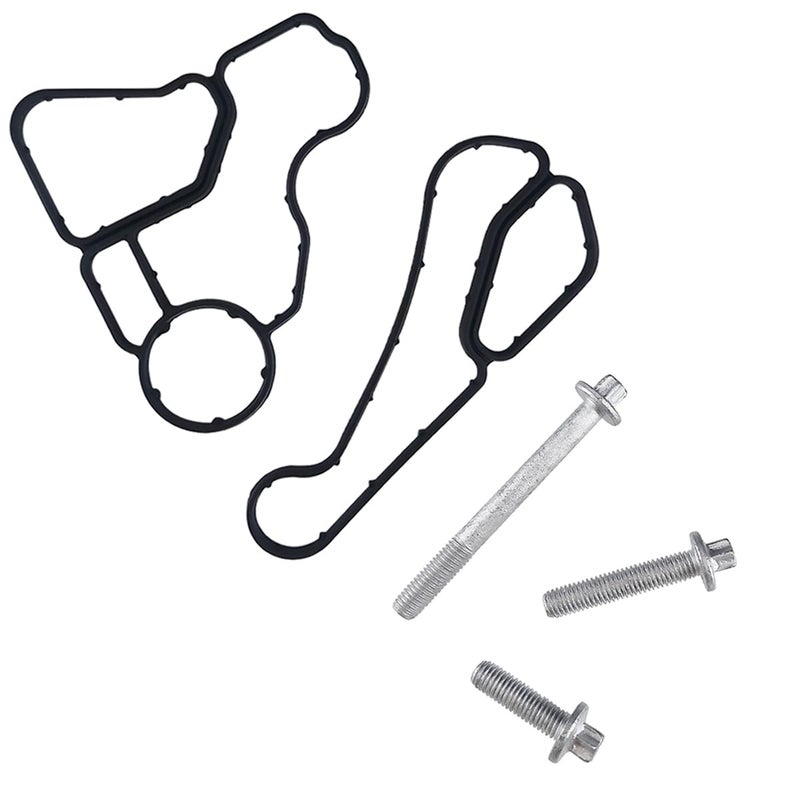 POWERWORKS Engine Oil Filter Housing Bolt & Engine Oil Filter Housing Gasket & Cooler Seal Set Compatible with for BMW X1 X3 X4 X5 X6 Z4 128i 135i 323i 325xi 328i 328xi 330i 330xi 335i 530i 535i and More - Image 1