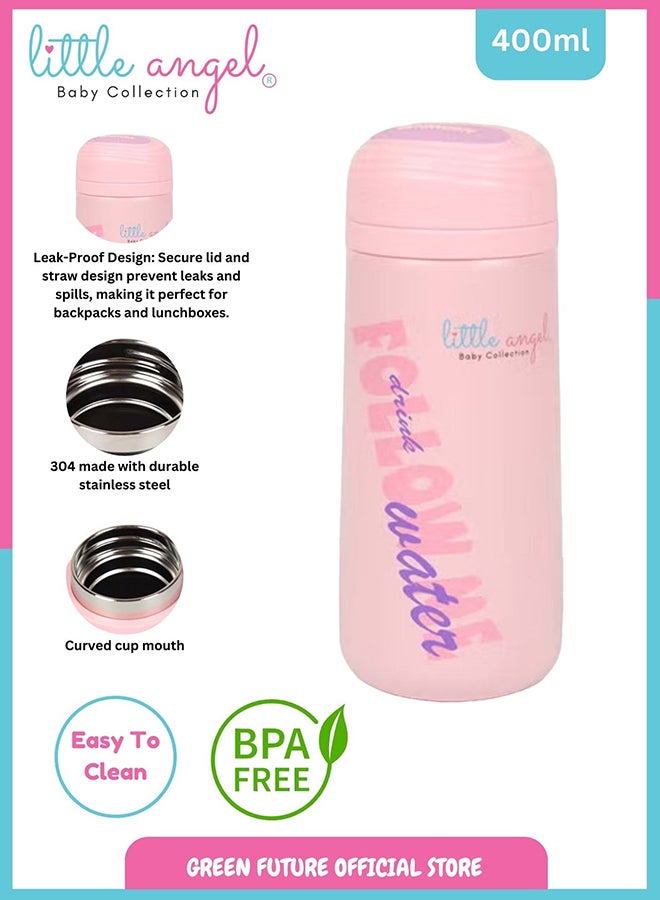 Little Angel Kids Water Bottle Stainless Steel 400 ML - Image 2