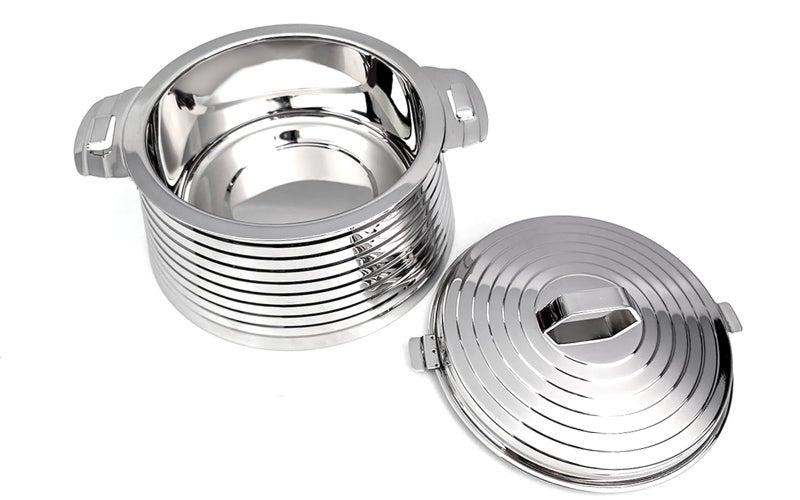 Pradeep SAROVAR Stainless Steel Serving Casserole, Set of 1, 5000 ml, Silver - Image 3