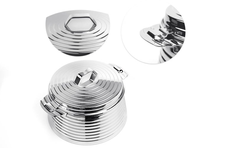 Pradeep SAROVAR Stainless Steel Serving Casserole, Set of 1, 5000 ml, Silver - Image 2