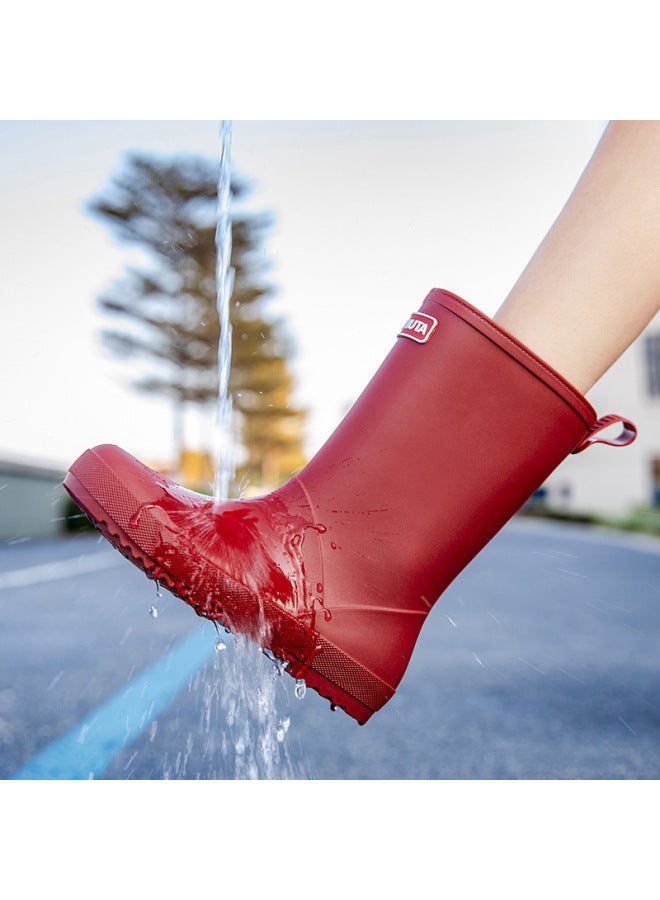 And Korean Style Export Fashion Outdoor High-top Rain Boots For Women, Long Waterproof Shoes, New Model Water Shoes, Slip-on Shoes For Children
