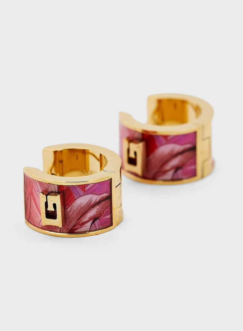 GUESS Jungle Print Hoop Earrings