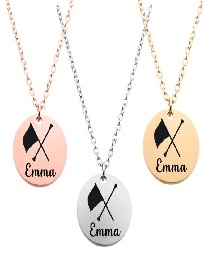Sportybella Personalized Color Guard Necklace, Color Guard Gifts for Women, Teens, Custom Engraved Color Guard Pendant Name - Image 1