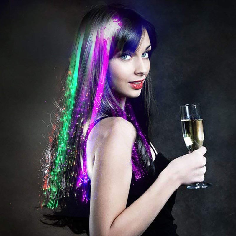 Light Up Hairpin: Green Braid, Fiber Optic & Plastic Material, Non-Fading Lightweight Design - Comfortable Hair Clip, 5-10 Hour Glow Time, One Size Fits Most for Night Parties, Concerts, Raves & Holid - Image 4