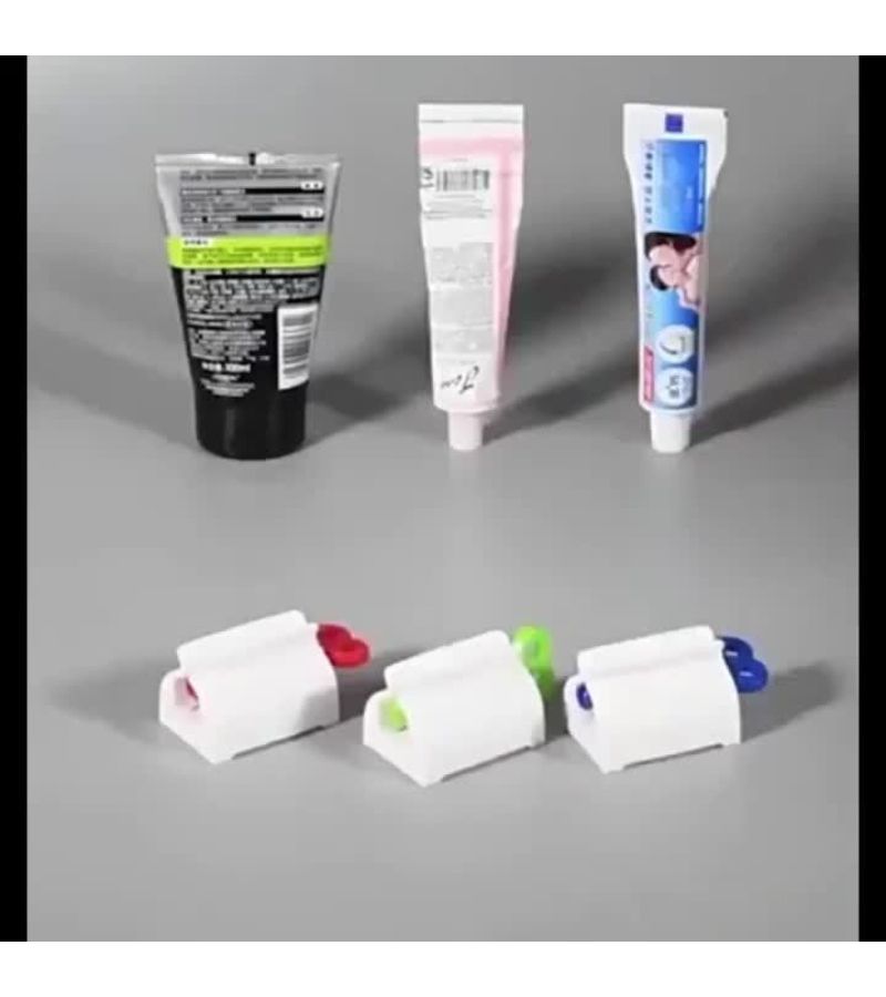 3 قطع عصر معجون أسنان يدوي قابل للتعديل للحمام، لا يتطلب كهرباء، ألوان عشوائية، متعدد الوظائف يقلل النفايات، منظم منزلي للكريمات والمراهم - Image 3