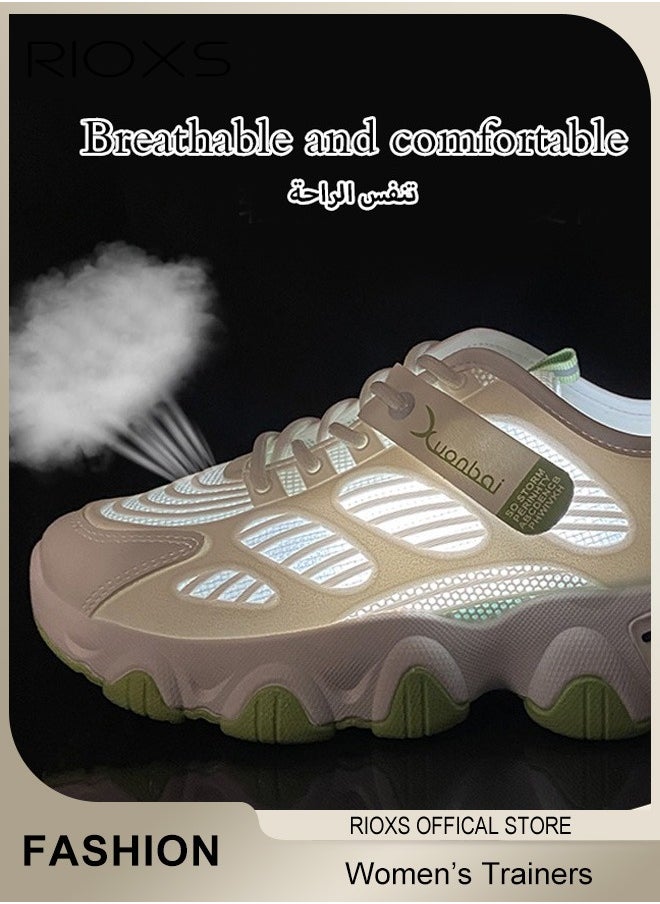 RIOXS Women's Casual Trainers, Anti-slip Running Shoes, Ladies Walking Fashion Athletic Sneakers, Comfort Mesh Breathable Trainers, Lightweight Sports Shoes For Jogging Walking, Outdoor Hiking Trainers For Ladies, Womens Athlesiure Trainers  - Image 4