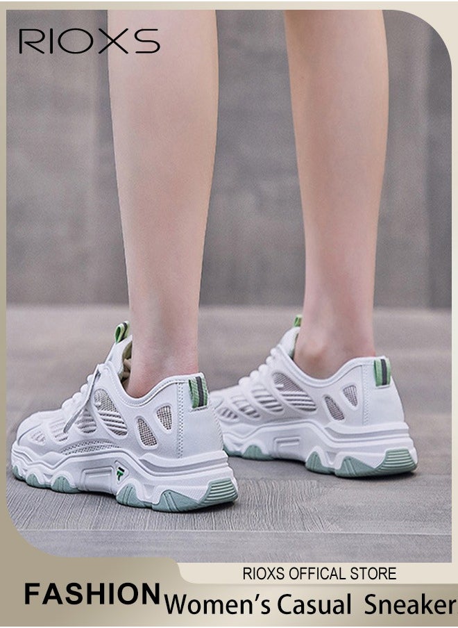 RIOXS Women's Casual Trainers, Anti-slip Running Shoes, Ladies Walking Fashion Athletic Sneakers, Comfort Mesh Breathable Trainers, Lightweight Sports Shoes For Jogging Walking, Outdoor Hiking Trainers For Ladies, Womens Athlesiure Trainers  - Image 2