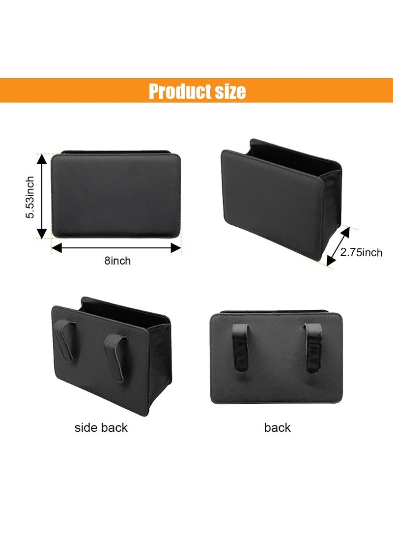 ET-LIFE Car Trash Can, Auto Leather Trash Bin Garbage Organizer Holder with One Roll Trash Bag, Mini Foldable Dustbin Storage Bag Container, Multi-Function Trash Box for Car SUV (Black)  - Image 2