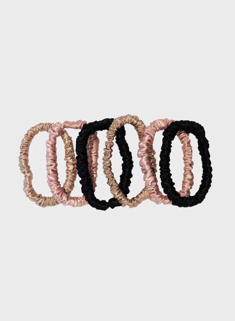 SLIP Skinny Scrunchies - Pink, Caramel, Black