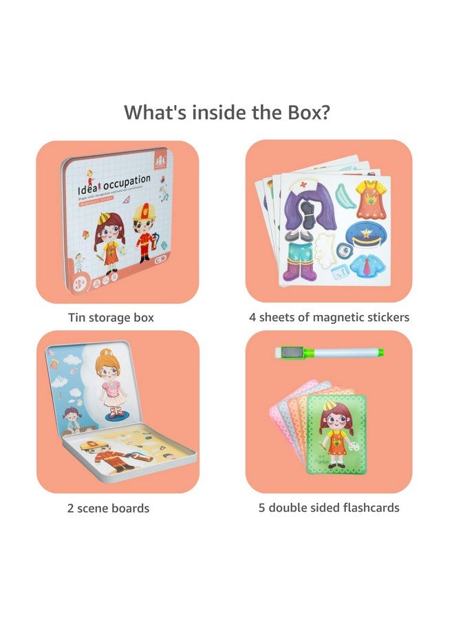 Cubelelo Ideal Occupation Magnetic Sticker Puzzle | Fun 3D Attractive Stickers | Learn About Jobs Professions & Our Community Helpers | Early Educational Learning Game For Children Kids Boys Girls - Image 2