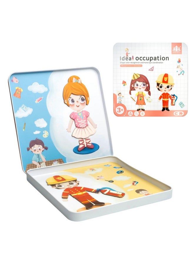 Cubelelo Ideal Occupation Magnetic Sticker Puzzle | Fun 3D Attractive Stickers | Learn About Jobs Professions & Our Community Helpers | Early Educational Learning Game For Children Kids Boys Girls - Image 1