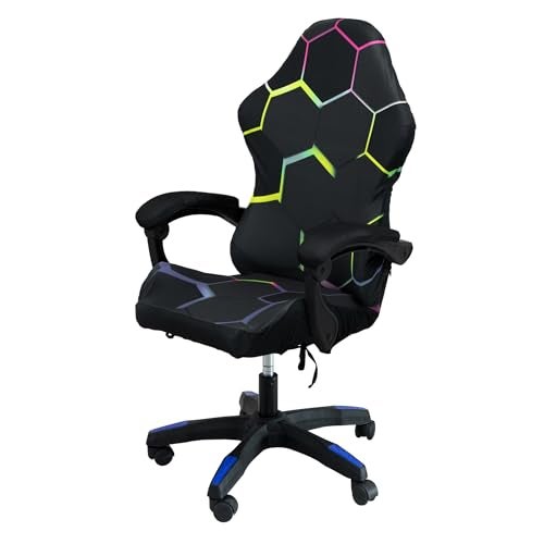 QYZDLM Gaming Chair Covers, 3D Printing One-piece Universal Fit Gaming Chair Seat Cover with Armrest Sloipcover(Color:Style 6) - Image 1