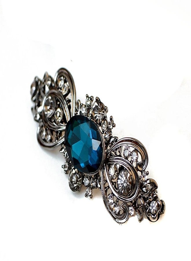 سوبيربليس مشابك شعر أنيقة عتيقة الطراز، مصنوعة من المعدن والكريستال، على شكل فيونكة، دبابيس شعر، إكسسوارات شعر نسائية، أزياء عصرية، أحجار الراين، زهور، مشبك شعر (A#) - Image 1