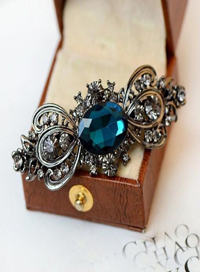 سوبيربليس مشابك شعر أنيقة عتيقة الطراز، مصنوعة من المعدن والكريستال، على شكل فيونكة، دبابيس شعر، إكسسوارات شعر نسائية، أزياء عصرية، أحجار الراين، زهور، مشبك شعر (A#) - Image 3