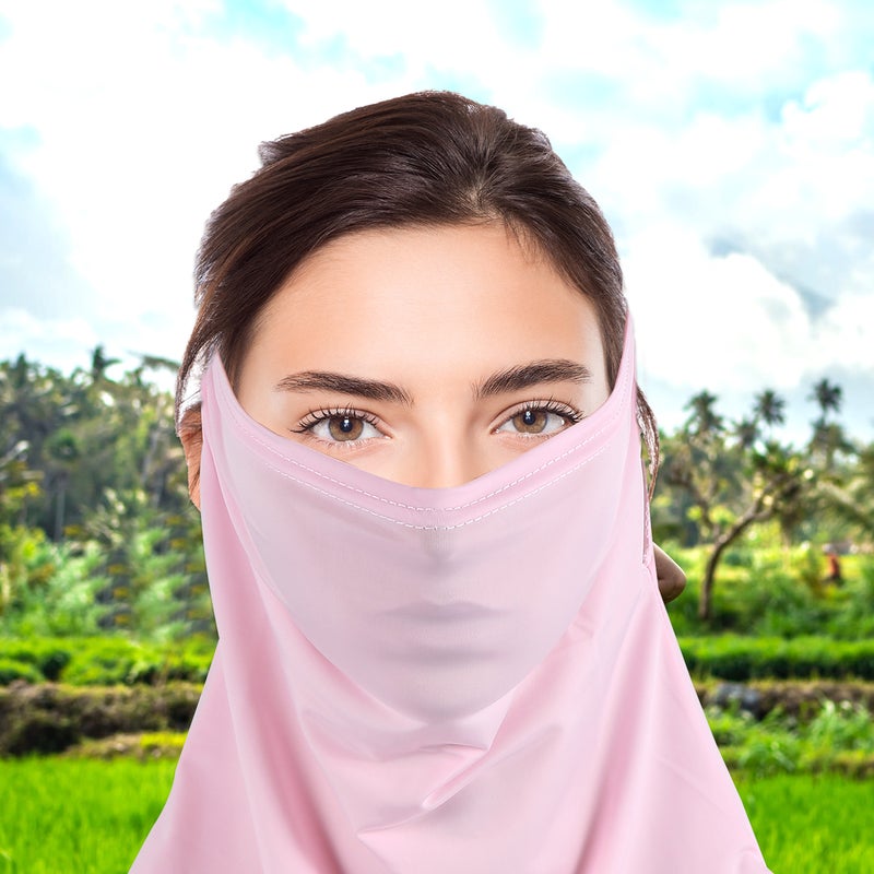2pcs UV Outdoor Riding Scarf Neckerchief Breathable Scarf with for Woman ( , Sky- ) - Image 1