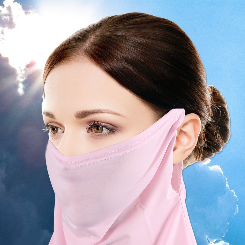 2pcs UV Outdoor Riding Scarf Neckerchief Breathable Scarf with for Woman ( , Sky- ) - Image 3