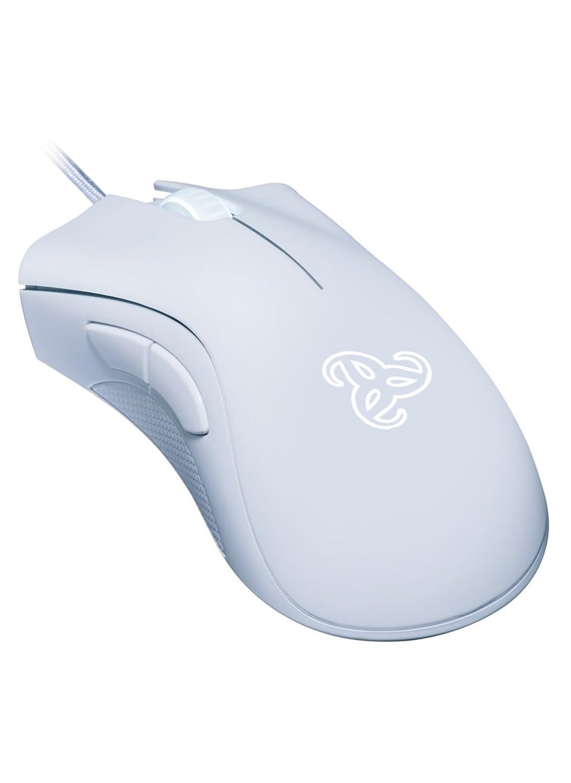 MARGOUN - High-Performance Wired Gaming Mouse with RGB Lighting Programmable Buttons, Ergonomic Design White - Image 1