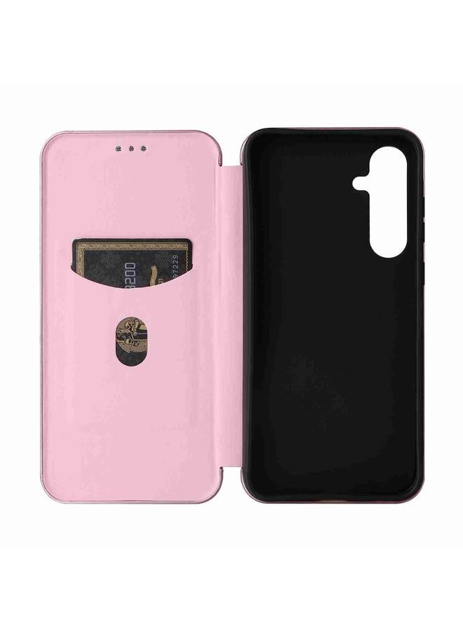 اس-توب جراب لهاتف Samsung Galaxy A35 5G مصنوع من ألياف الكربون وجلد قابل للطي - Image 4