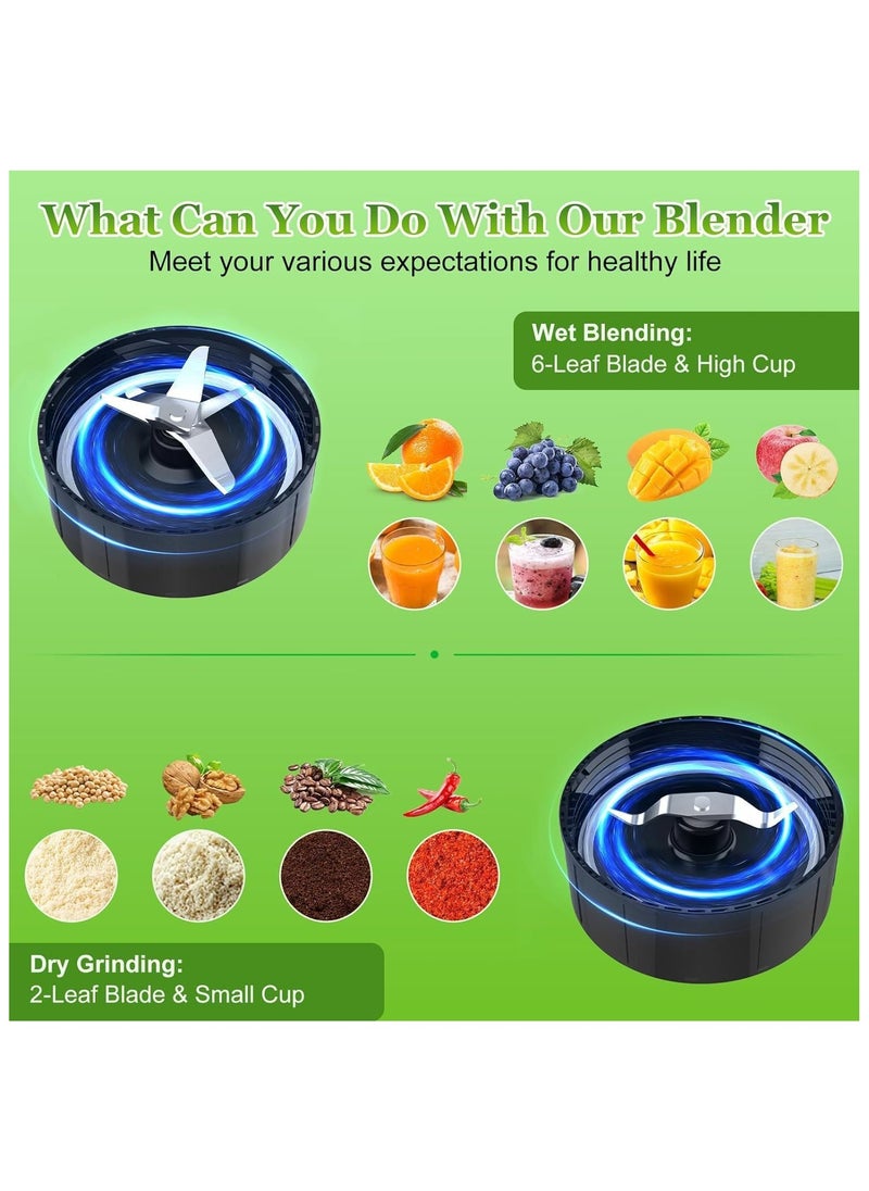 LBMT - 1200W Multi-Function High Speed Blender,Smoothies Blender, Personal Blender for Shakes and Smoothies with Ice Tray, 10pc Accessories, BPA Free - Image 1