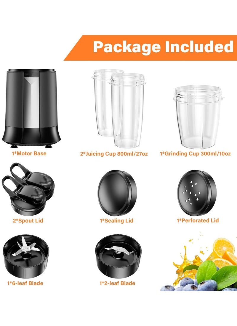 LBMT - 1200W Multi-Function High Speed Blender,Smoothies Blender, Personal Blender for Shakes and Smoothies with Ice Tray, 10pc Accessories, BPA Free - Image 1