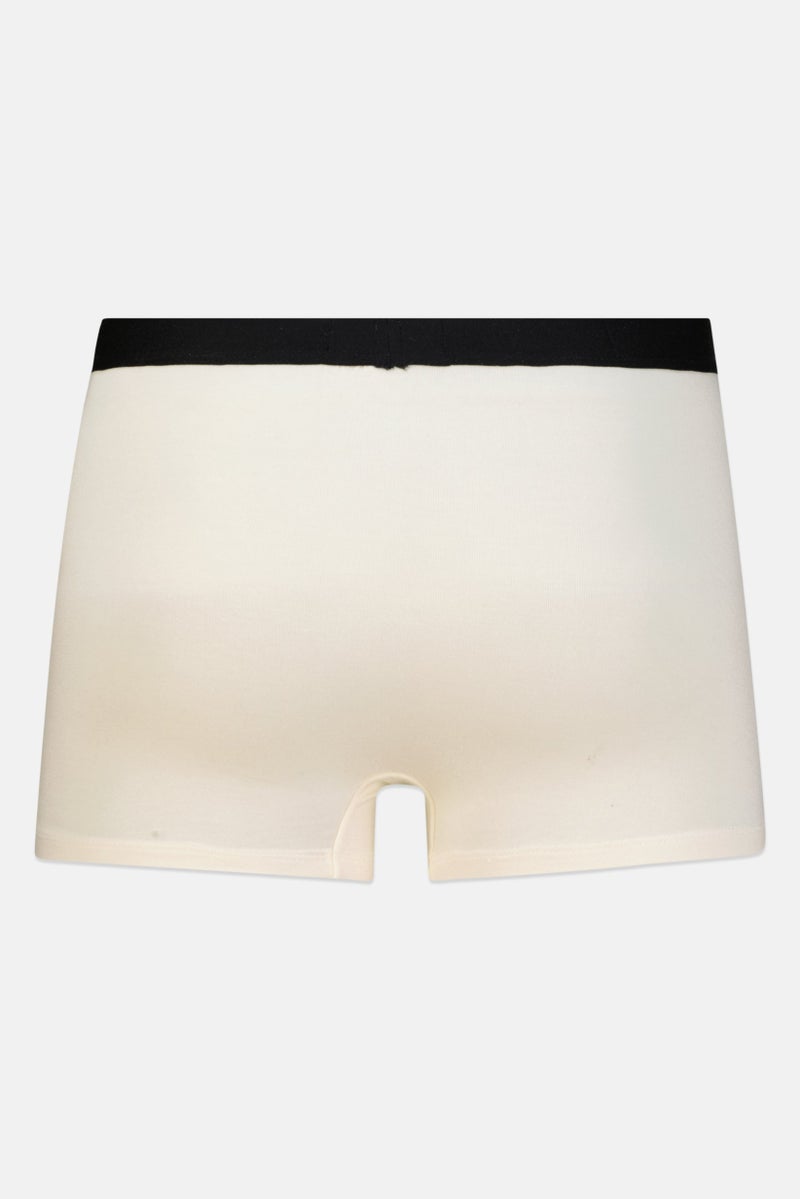 French Connection Men Brand Logo Trunk Underwear, Cream/Black  - Image 2