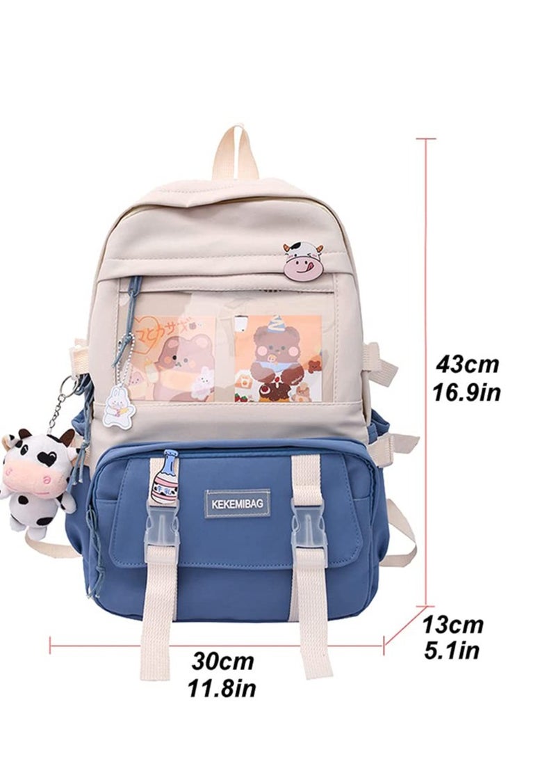 KASTWAVE Student Kawaii Backpacks For Teen Girls, Fashion   Bookbag, Kawaii Backpack with Kawaii Pin and Accessories,   Kawaii Backpack for School (1 pendant)… - Image 5