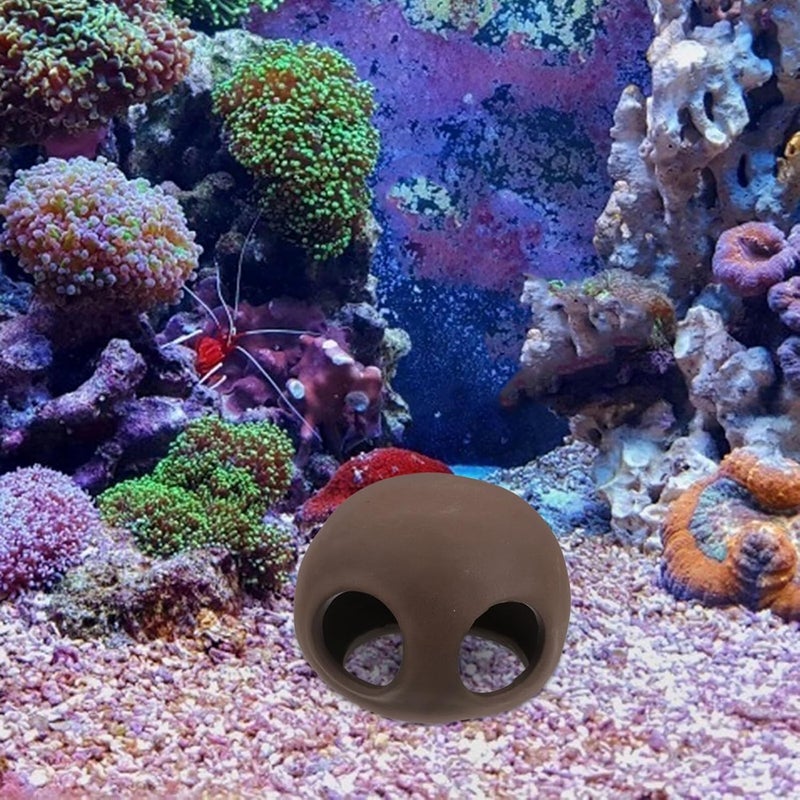 Fish and Shrimp Aquarium Hideout Cave, Purple Clay Pot Shelter Ornament for Fish Tank Decoration, Terrarium Decor Suitable for Betta and Small Aquatic Pets - Image 4