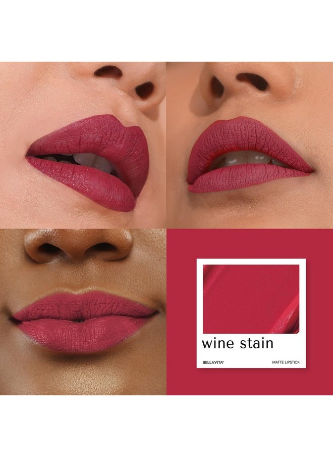 Bella Vita Organic - Bellavita Kiss-Proof Liquid Lipstick | 4.5 Ml | 18-Hr Stay | Transferproof Lipstick | Long Lasting | Ultra Matte Finish | Intense Moisturisation | Waterproof Liquid Lipsticks For Women | Wine Stain - Image 1
