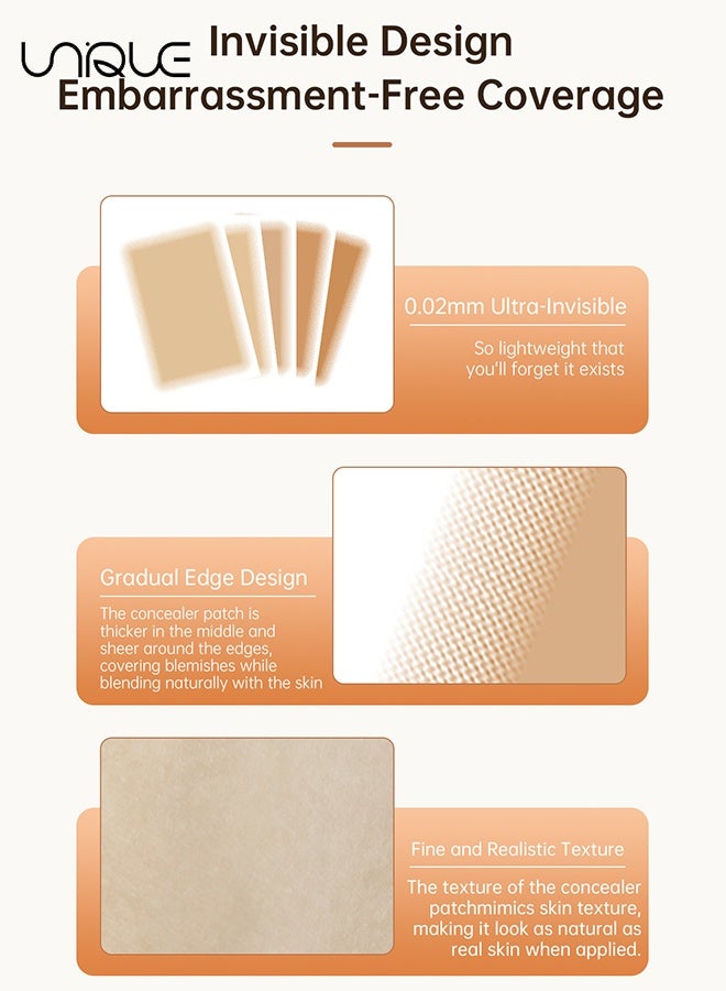 Unique 15 Sheet Tattoo Cover Up Patchs - 4.72''x2.99'' Ultra-Thin Invisible Patch - Waterproof Sweatproof Skin Tone Concealer Sticker, Ultra Thin Concealer Patch with Various Types of Patterns -  for Tattoos Scars Birthmarks - Image 5